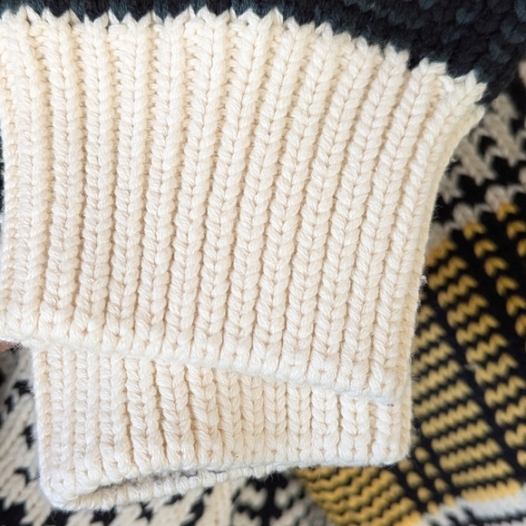 VTG 80s Nautica 100% Cotton Crew Neck Knit Sweater Reindeer Snowflakes Trees XL - Picture 4 of 8